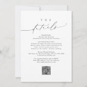 ミニマルモダンチックなスクリプトエレガントウェディング 招待状 (裏面)