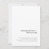 ミニマルモダンチックタイポグラフィーウェディングインビテーション 案内状 (正面)