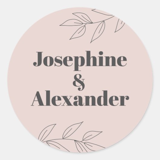 ミニマルモダンテーマ ラウンドシール (正面)