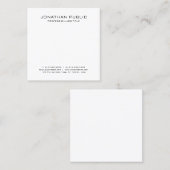 ミニマルモダンデザインエレガントトレンディープレーン スクエア名刺 (正面/裏面)