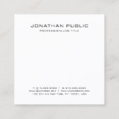 ミニマルモダンデザインエレガントトレンディープレーン スクエア名刺 (正面)