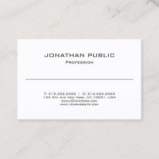 ミニマルモダンデザインエレガントプロフェッショナル 名刺 (正面)