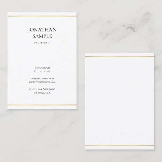 ミニマルモダンデザインクリエイティブプロフェッショナル 名刺 (正面/裏面)