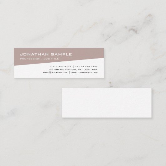 ミニマルモダンデザイントレンディー スキニー名刺 (正面/裏面)