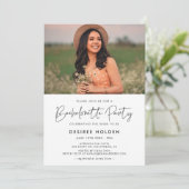 ミニマルモダントバチェロレッテ写真 招待状 (スタンド正面)