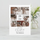 ミニマルモダントレンディークリスマスカップルの写真 シーズンカード (スタンド正面)