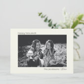 ミニマルモダントレンディーハヌカー写真 シーズンカード (スタンド正面)