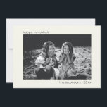 ミニマルモダントレンディーハヌカー写真 シーズンカード<br><div class="desc">ミニマルモダントレンディーハヌカー写真ホリデーカード</div>