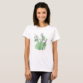 ミニマルモダントレンディー植物学 Tシャツ