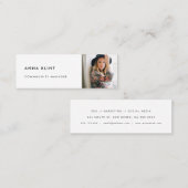 ミニマルモダント写真 スキニー名刺 (正面/裏面)