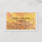 ミニマルモダンナスハニカムテクスチャ 名刺 (正面)