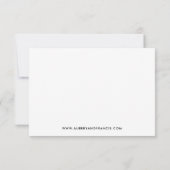 ミニマルモダンナリスト名スクリプト書道ブラック 招待状 (裏面)