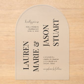 ミニマルモダンナリスト名Writhl Black アクリル招待状 (正面)