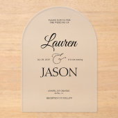 ミニマルモダンナリスト名Writhl Black アクリル招待状 (正面)