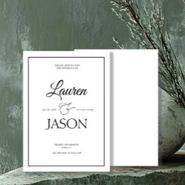 ミニマルモダンナリスト名Writhl Black 招待状