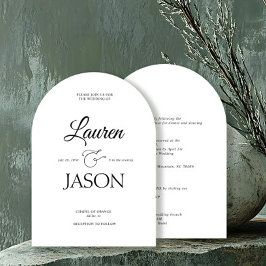 ミニマルモダンナリスト名Writhl Black 招待状