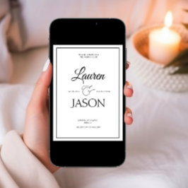 ミニマルモダンナリスト名Writhl Black 招待状