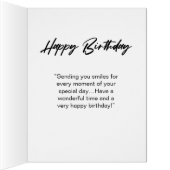 ミニマルモダンハッピーバースデーグリーティングフォト (内側(右))