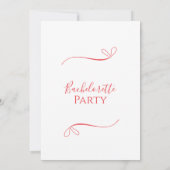 ミニマルモダンバチェロレッテ 招待状 (裏面)
