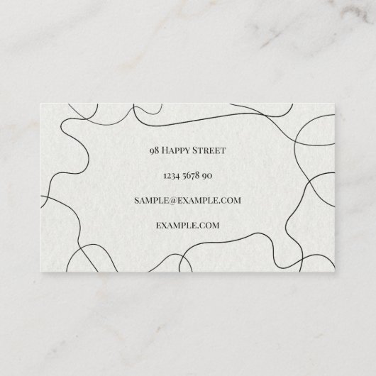 ミニマルモダンパーソナルトレーナー名刺 名刺 (裏面)