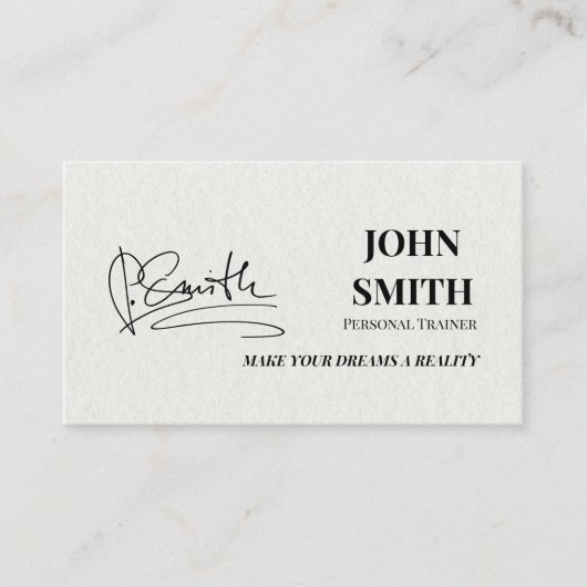 ミニマルモダンパーソナルトレーナー名刺 名刺 (正面)