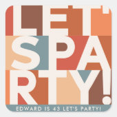 ミニマルモダンパーティーはっきりした スクエアシール (正面)