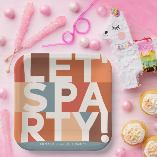 ミニマルモダンパーティーはっきりした ペーパープレート (パーティー)