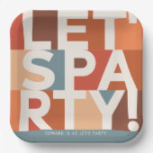 ミニマルモダンパーティーはっきりした ペーパープレート (正面)