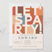 ミニマルモダンパーティーはっきりした 招待状 (正面)