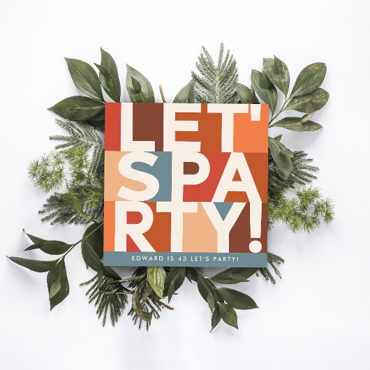 ミニマルモダンパーティーはっきりした 招待状