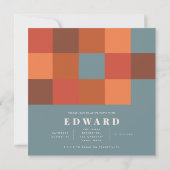 ミニマルモダンパーティーはっきりした 招待状 (裏面)