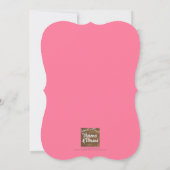 ミニマルモダンピンクバルーン任意の番号誕生日 招待状 (裏面)