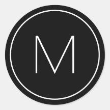 ミニマルモダンフォント独身の文字モノグラム