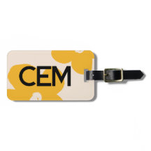 ミニマルモダンフローラアクリル荷物タグ