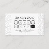 ミニマルモダンフローライニシャル美容師 ロイヤリティカード (正面)