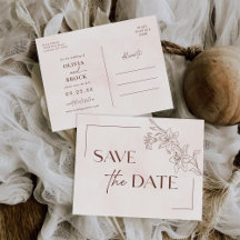 ミニマルモダンフローラスケッチエレガントな結婚式