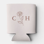 ミニマルモダンフローラスケッチエレガントな結婚式 缶クーラー (裏面)