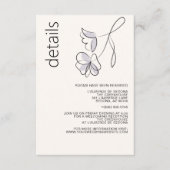 ミニマルモダンフローラダスティプラムとバフ エンクロージャーカード (正面)