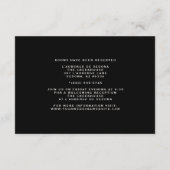 ミニマルモダンフローラダスティプラムとバフ エンクロージャーカード (裏面)