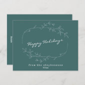 ミニマルモダンフローラリースグリーンカスタム シーズンカード (正面/裏面)