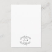 ミニマルモダンフローラ結婚ズ エンクロージャーカード (裏面)
