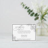 ミニマルモダンフローラ結婚披露宴 エンクロージャーカード (スタンド正面)