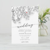 ミニマルモダンブスベイハーバーメインの地図結婚の 招待状 (スタンド正面)