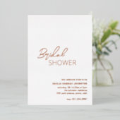 ミニマルモダンブライダルシャワー 箔招待状 (立ち正面)
