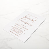 ミニマルモダンブライダル昼食会 箔招待状 (回転した状態)
