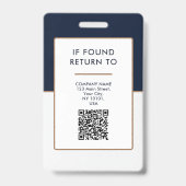 ミニマルモダンプロフェッショナルの写真企業のID バッジ (Back)