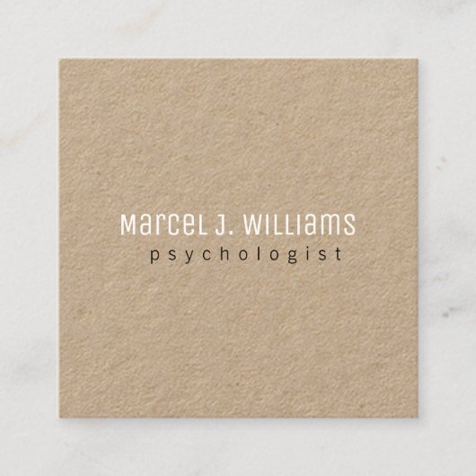 ミニマルモダンプロフェッショナルエレガント スクエア名刺 (正面)