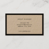 ミニマルモダンプロフェッショナルクラフト名刺 名刺 (裏面)