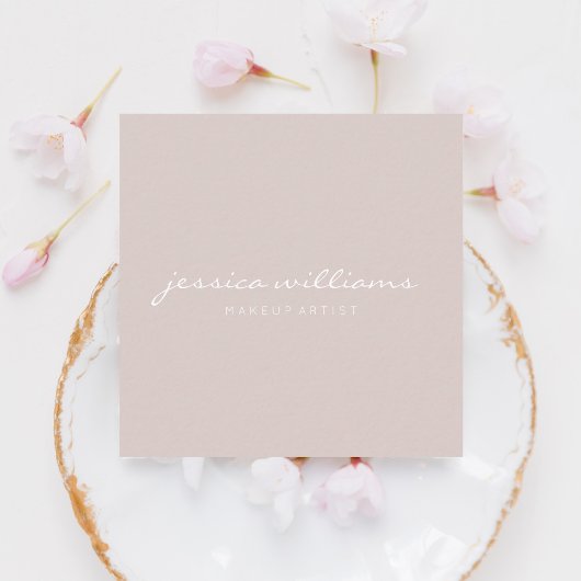 ミニマルモダンプロフェッショナルシャンパン スクエア名刺