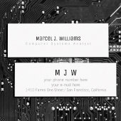 ミニマルモダンプロフェッショナルシンプルプレーンホワイト スキニー名刺